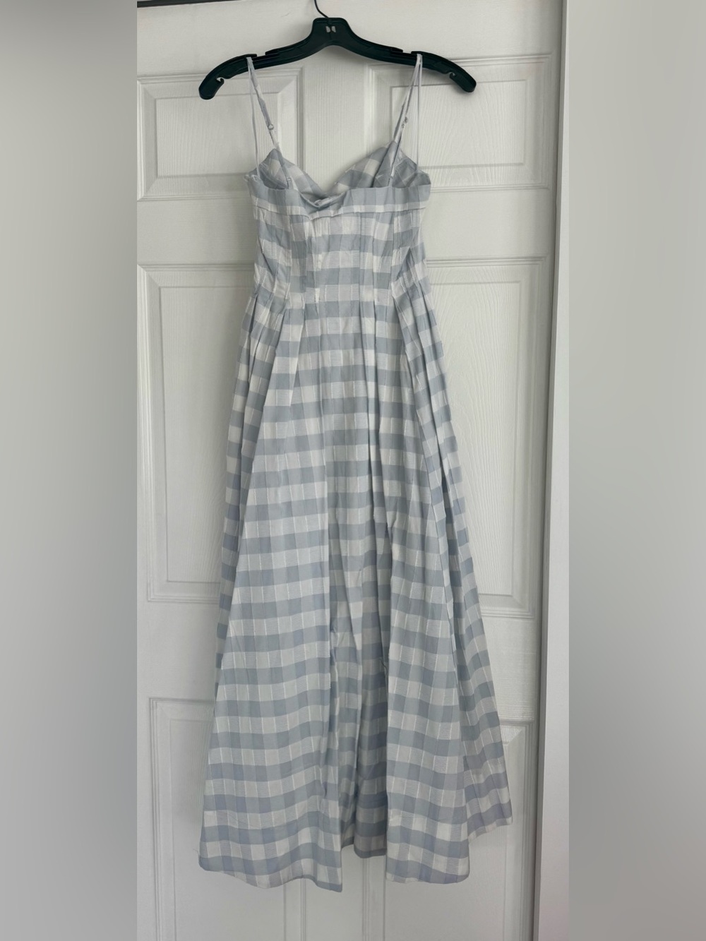 NWT SIMKHAI Periwinkle Sky Multi Gingham Midi Dress | Size 2 | $545 Retail - Picture 2 of 7